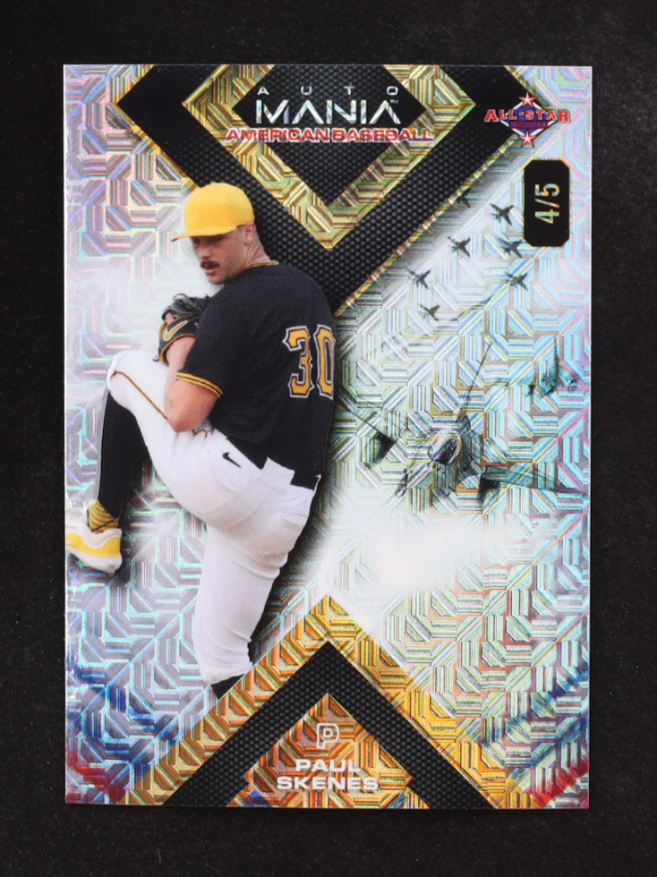 Paul Skenes 2024 Wild Card Automania Square All-Star Fighter Jet Mojo #AMASQPS #4/5 RC at PristineAuction.com Paul Skenes 2024 Wild Card Automania Square All-Star Fighter Jet Mojo #AMASQPS #4/5 RC at PristineAuction.com