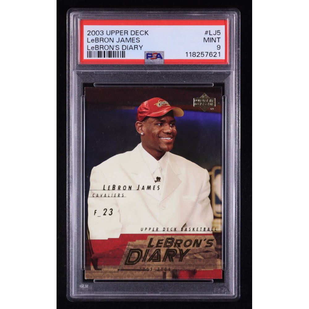 LeBron James 2003-04 Upper Deck LeBron's Diary #LJ5 RC (PSA 9) at PristineAuction.com