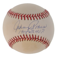 Johnny Podres Signed ONL Baseball Inscribed "1955 W.S. M.V.P." (JSA) at PristineAuction.com