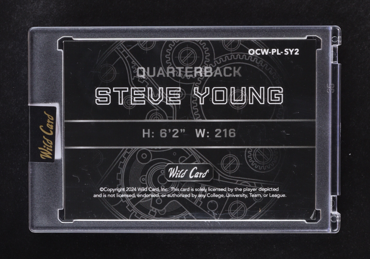 Steve Young 2024 Wild Card QB 1 On The Clock #OCW-PL-SY2  #2/4 at PristineAuction.com Steve Young 2024 Wild Card QB 1 On The Clock #OCW-PL-SY2  #2/4 at PristineAuction.com