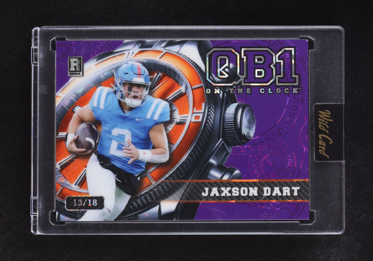 Jaxson Dart 2024 Wild Card QB 1 On The Clock #OCW-PL-JD2 RC #13/18 at PristineAuction.com Jaxson Dart 2024 Wild Card QB 1 On The Clock #OCW-PL-JD2 RC #13/18 at PristineAuction.com