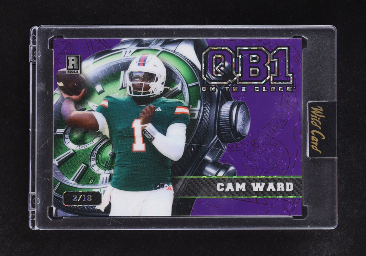 Cam Ward 2024 Wild Card QB 1 On The Clock #OCW-PL-CW1 RC #2/18 at PristineAuction.com Cam Ward 2024 Wild Card QB 1 On The Clock #OCW-PL-CW1 RC #2/18 at PristineAuction.com