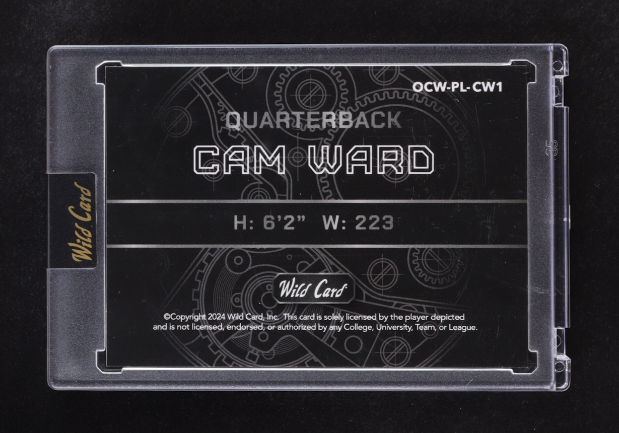Cam Ward 2024 Wild Card QB 1 On The Clock #OCW-PL-CW1 RC #2/18 at PristineAuction.com Cam Ward 2024 Wild Card QB 1 On The Clock #OCW-PL-CW1 RC #2/18 at PristineAuction.com