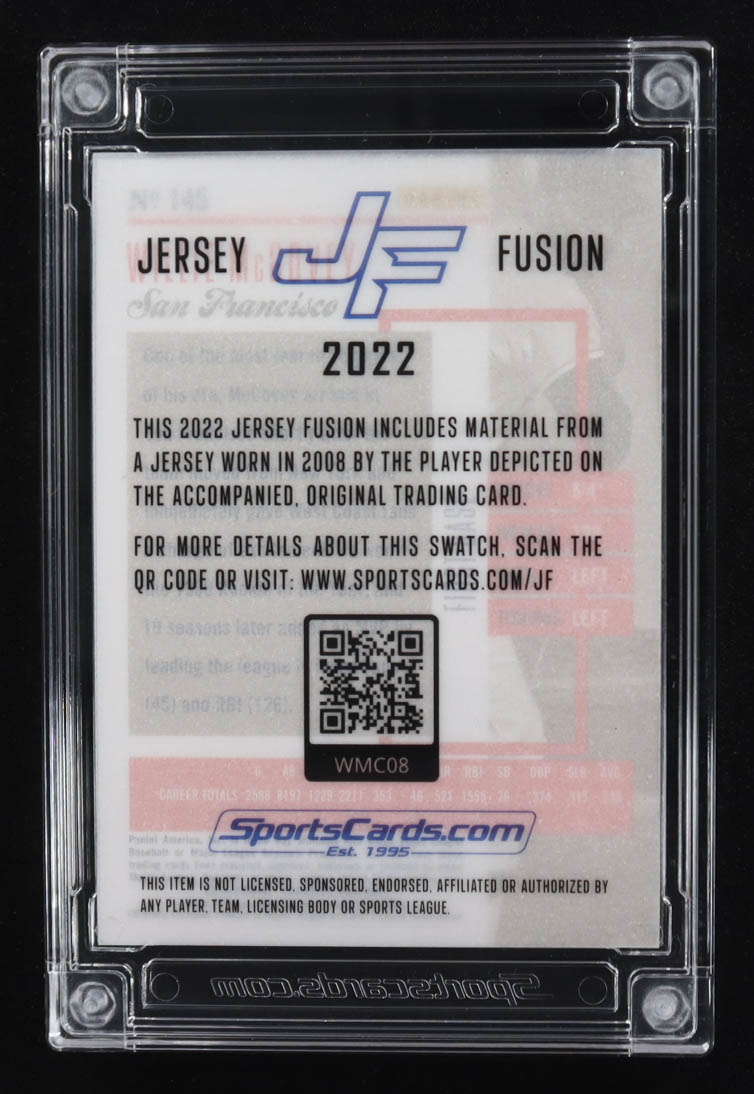 Willie McCovey 2022 Jersey Fusion Game-Used Swatch #WMC08 at PristineAuction.com Willie McCovey 2022 Jersey Fusion Game-Used Swatch #WMC08 at PristineAuction.com