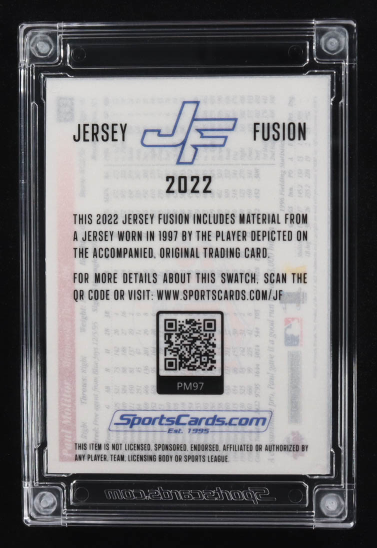 Paul Molitor 2022 Jersey Fusion Game-Used Swatch #PM97 at PristineAuction.com Paul Molitor 2022 Jersey Fusion Game-Used Swatch #PM97 at PristineAuction.com