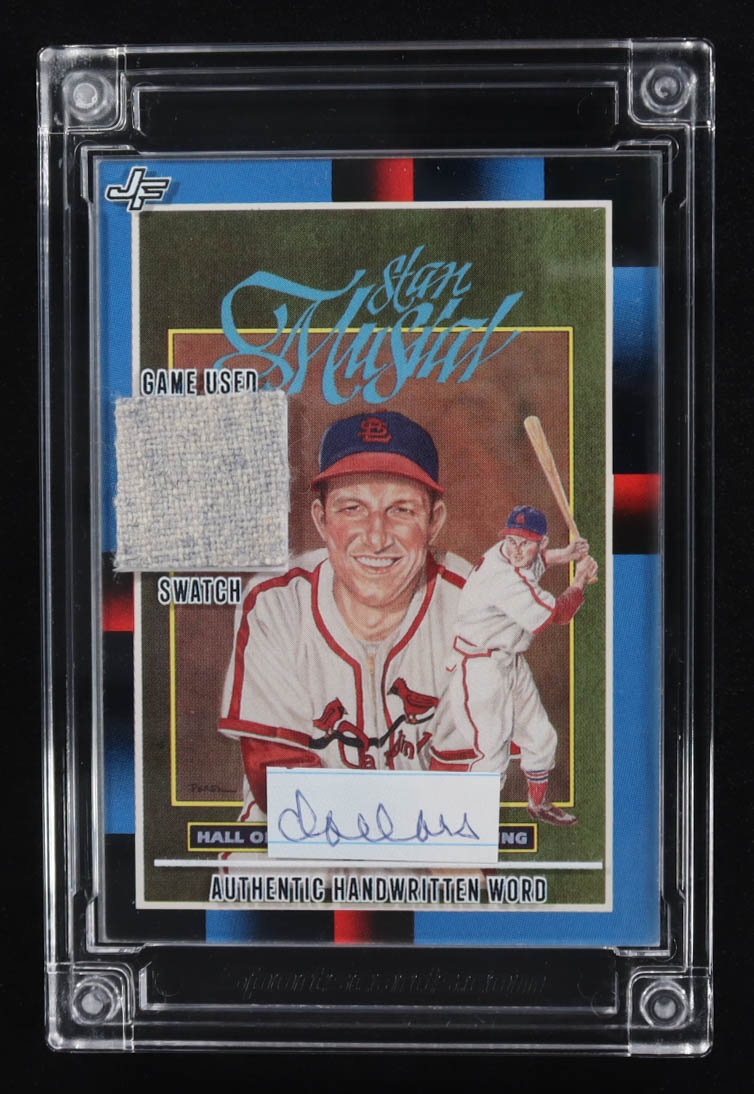 Stan Musial 2022 Jersey Fusion Game-Used Swatch and Authentic Hand Written Word #SM54 at PristineAuction.com Stan Musial 2022 Jersey Fusion Game-Used Swatch and Authentic Hand Written Word #SM54 at PristineAuction.com