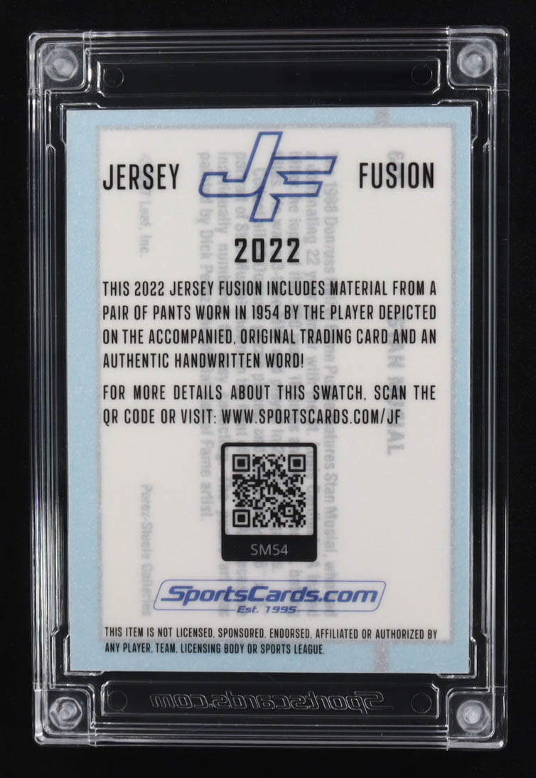 Stan Musial 2022 Jersey Fusion Game-Used Swatch and Authentic Hand Written Word #SM54 at PristineAuction.com Stan Musial 2022 Jersey Fusion Game-Used Swatch and Authentic Hand Written Word #SM54 at PristineAuction.com