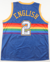 Alex English Signed Jersey Inscribed "HOF 97" (Schwartz) at PristineAuction.com