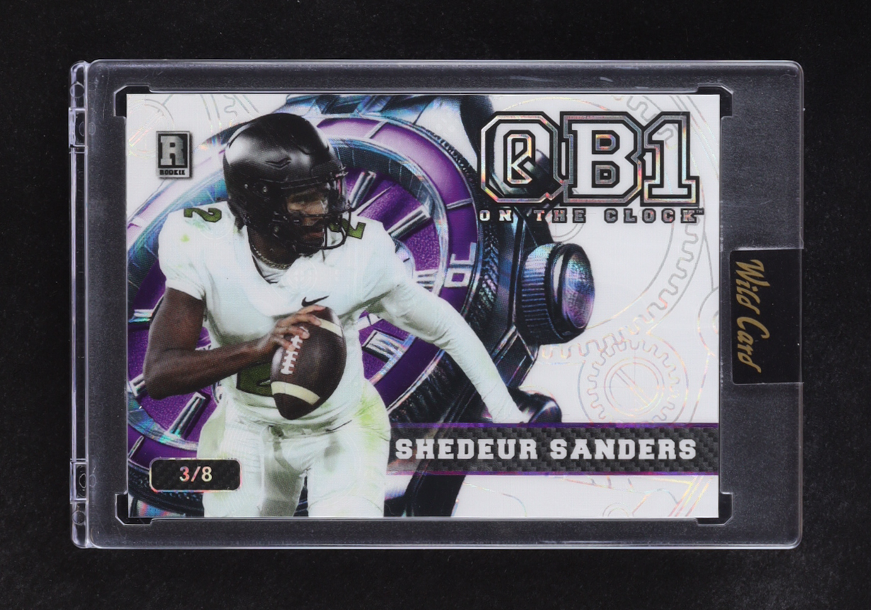 Shedeur Sanders 2024 Wild Card QB 1 On The Clock #OCW-WH-SS2 RC #3/8 at PristineAuction.com Shedeur Sanders 2024 Wild Card QB 1 On The Clock #OCW-WH-SS2 RC #3/8 at PristineAuction.com