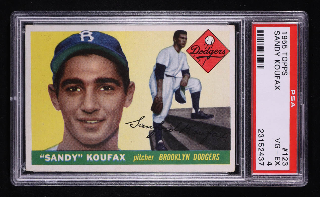 Sandy Koufax 1955 Topps #123 RC (PSA 4) at PristineAuction.com Sandy Koufax 1955 Topps #123 RC (PSA 4) at PristineAuction.com