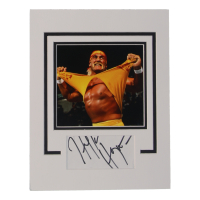Hulk Hogan Signed "WWE" Custom Matted Cut Display (ACOA) at PristineAuction.com