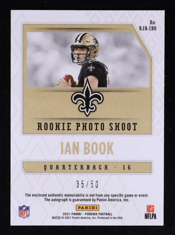 Ian Book 2021 Panini Phoenix Rookie Photo Shoot Purple Patch #RJAIBO #35/50 RC at PristineAuction.com Ian Book 2021 Panini Phoenix Rookie Photo Shoot Purple Patch #RJAIBO #35/50 RC at PristineAuction.com