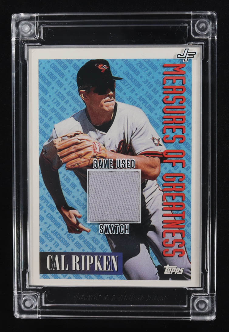 Cal Ripken Jr. 2022 Jersey Fusion Game-Used Swatch #CRJ901 at PristineAuction.com Cal Ripken Jr. 2022 Jersey Fusion Game-Used Swatch #CRJ901 at PristineAuction.com