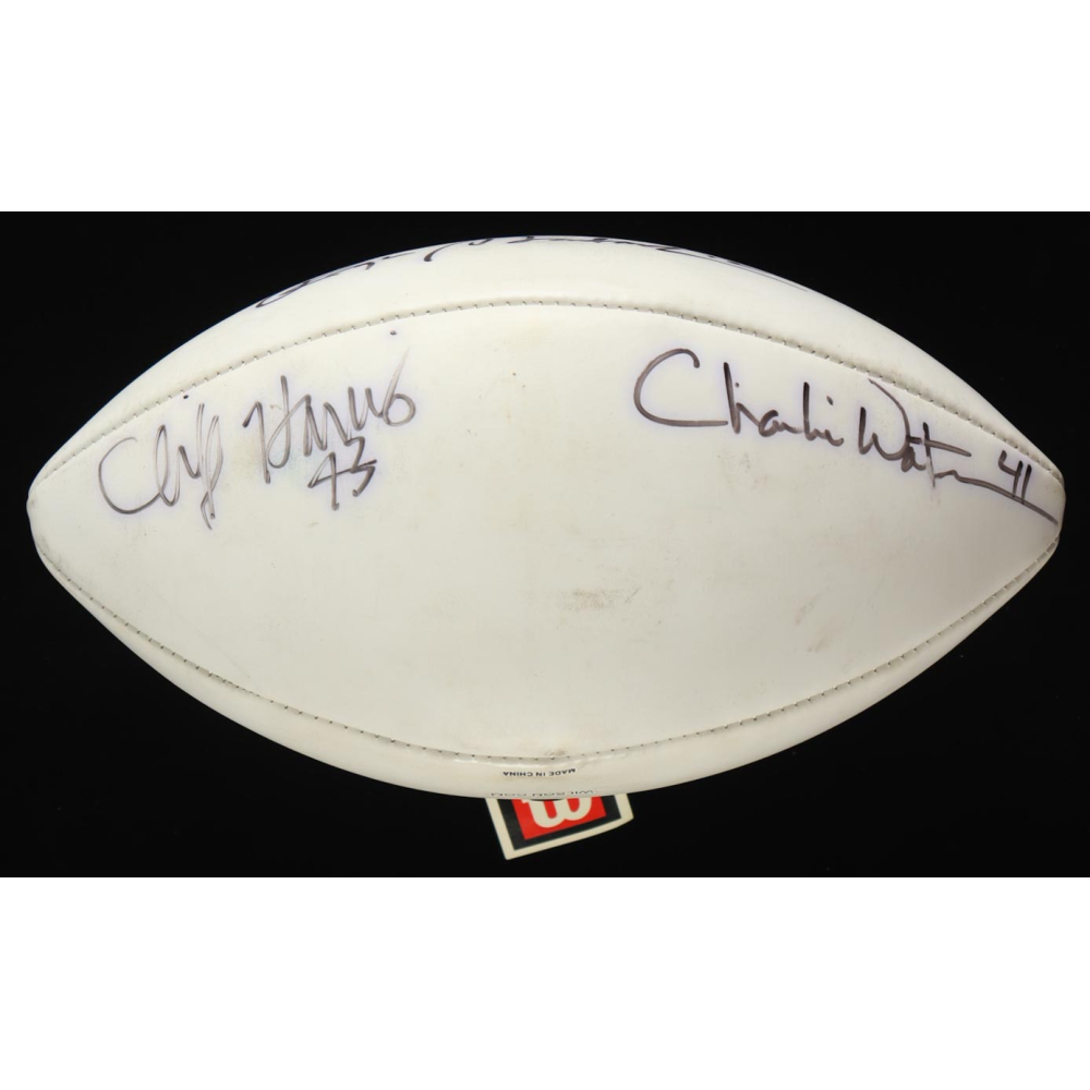 Roger Staubach, Charlie Waters & Cliff Harris Signed Cowboys Logo Football (JSA) at PristineAuction.com