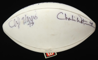 Roger Staubach, Charlie Waters & Cliff Harris Signed Cowboys Logo Football (JSA) at PristineAuction.com