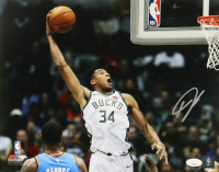 Giannis Antetokounmpo Signed Bucks 11x14 Photo (JSA) at PristineAuction.com