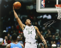 Giannis Antetokounmpo Signed Bucks 11x14 Photo (JSA) at PristineAuction.com
