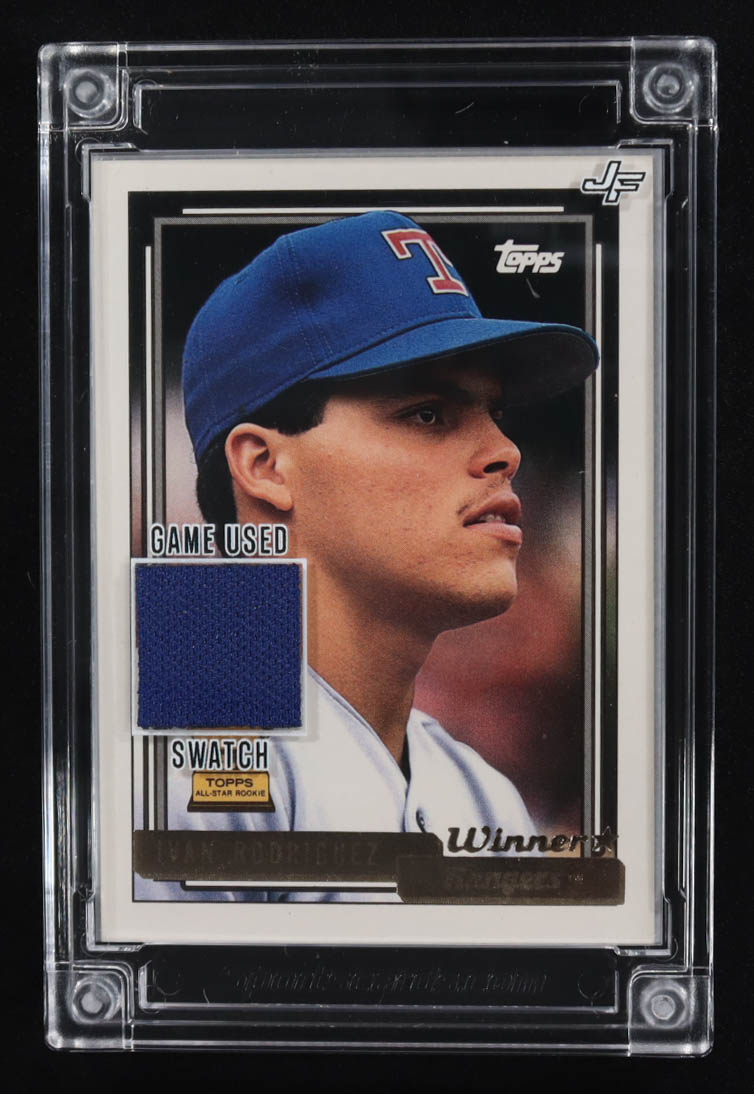Ivan Rodriguez 2022 Jersey Fusion Game-Used Swatch #IR02 at PristineAuction.com Ivan Rodriguez 2022 Jersey Fusion Game-Used Swatch #IR02 at PristineAuction.com