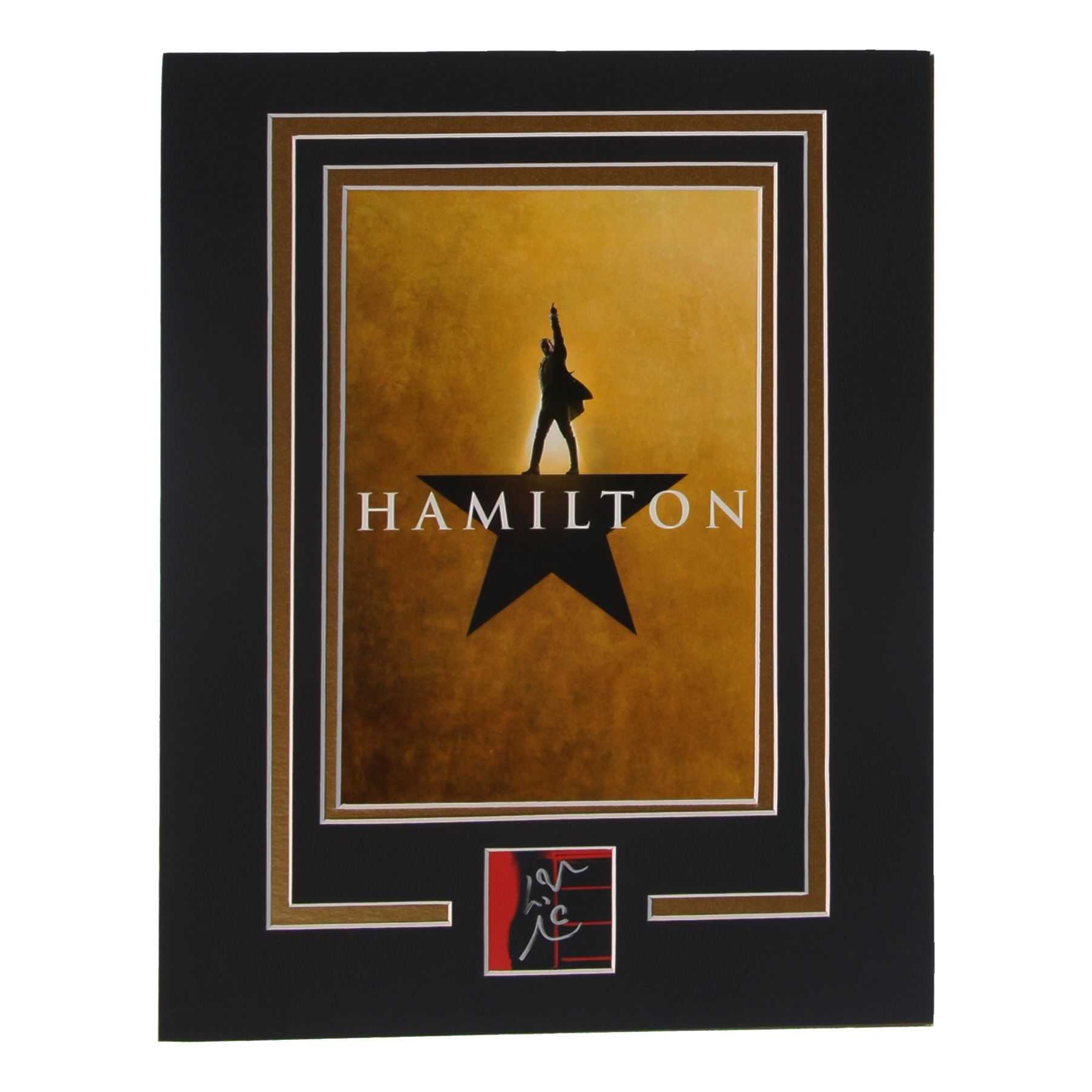 Lin-Manuel Miranda Signed "Hamilton" Custom Matted Cut Display (ACOA) at PristineAuction.com Lin-Manuel Miranda Signed "Hamilton" Custom Matted Cut Display (ACOA) at PristineAuction.com