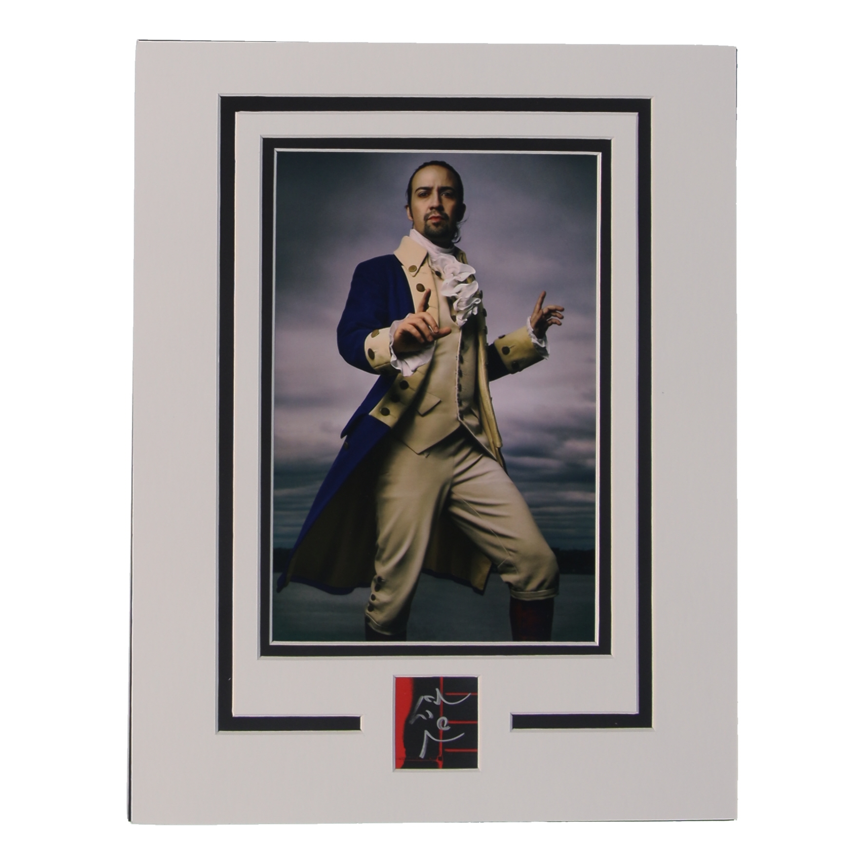 Lin-Manuel Miranda Signed "Hamilton" Custom Matted Cut Display (ACOA) at PristineAuction.com Lin-Manuel Miranda Signed "Hamilton" Custom Matted Cut Display (ACOA) at PristineAuction.com