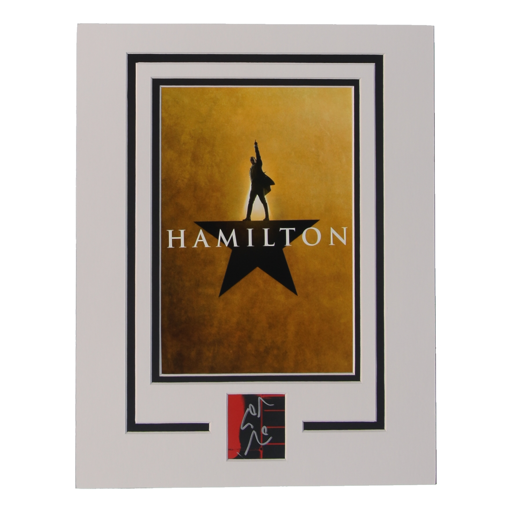 Lin-Manuel Miranda Signed "Hamilton" Custom Matted Cut Display (ACOA) at PristineAuction.com Lin-Manuel Miranda Signed "Hamilton" Custom Matted Cut Display (ACOA) at PristineAuction.com