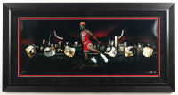 Michael Jordan Signed LE Bulls "City of Rings" Custom Framed Photo #118/123 (UDA & GOAT) at PristineAuction.com