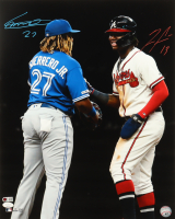 Ronald Acuna Jr. & Vladimir Guerrero Jr. Signed 16x20 Photo (JSA & Acuna) at PristineAuction.com