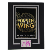 Rebecca Yarros Signed "Fourth Wing" Custom Matted Cut Display (ACOA) at PristineAuction.com