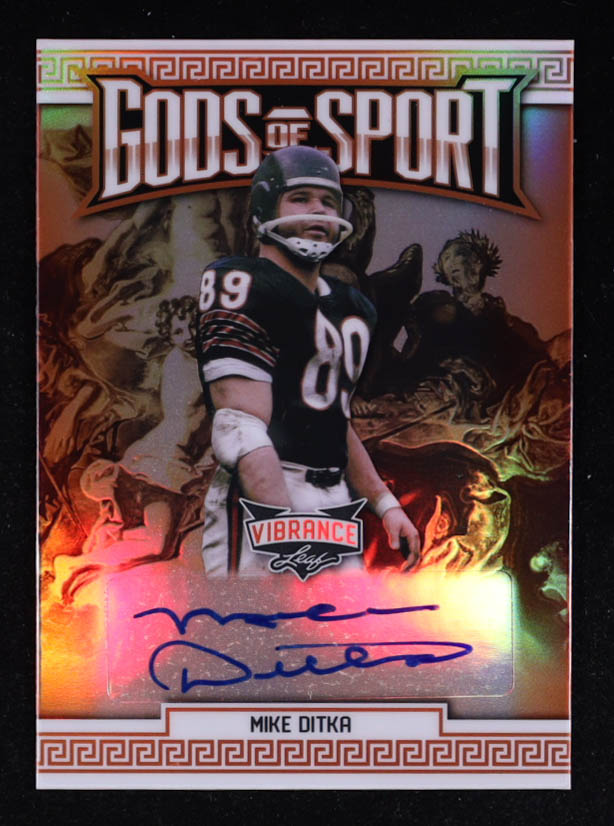 Mike Ditka 2022 Leaf Vibrance Gods of Sport Autographs Rainbow Orange #GSMD1 #8/9 at PristineAuction.com Mike Ditka 2022 Leaf Vibrance Gods of Sport Autographs Rainbow Orange #GSMD1 #8/9 at PristineAuction.com