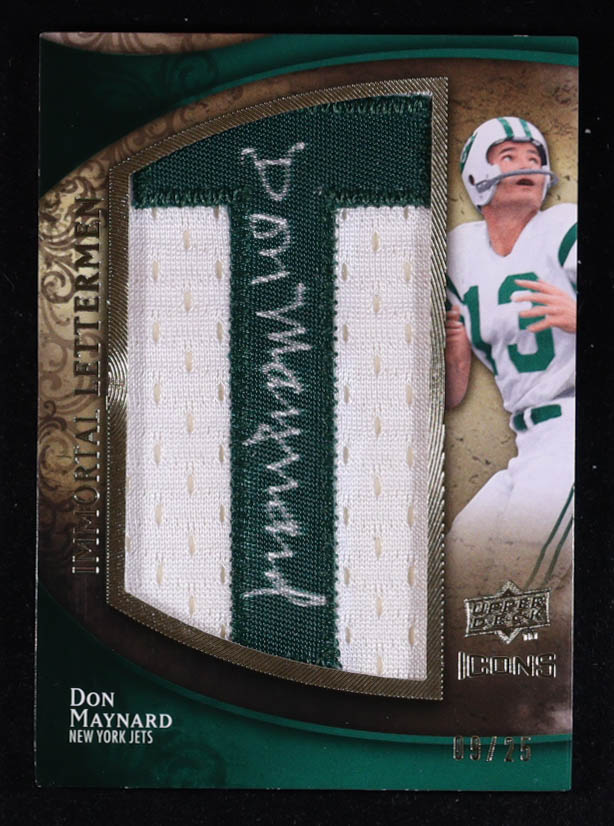 Don Maynard2009 Upper Deck Icons Immortal Lettermen Autographs #ILDM #09/25 at PristineAuction.com Don Maynard2009 Upper Deck Icons Immortal Lettermen Autographs #ILDM #09/25 at PristineAuction.com