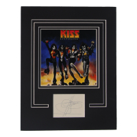Gene Simmons Signed "KISS" Custom Matted Cut Display (ACOA) at PristineAuction.com