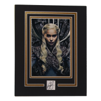 Emilia Clarke Signed "Game of Thrones" Custom Matted Cut Display (ACOA) at PristineAuction.com