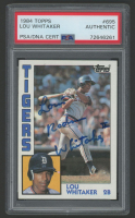 Lou Whitaker Signed 1984 Topps #695 (PSA) at PristineAuction.com