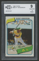 Rickey Henderson 1980 Topps #482 RC (BCCG 9) at PristineAuction.com