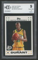 Kevin Durant 2007-08 Topps Rookie Set #2 (BCCG 9) at PristineAuction.com
