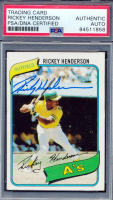 Rickey Henderson Signed 1980 Topps #482 RC (PSA) at PristineAuction.com