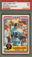 Jim Kelly Signed 1984 Topps USFL #36 XRC (PSA 7) at PristineAuction.com