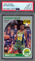 Shawn Kemp Signed 1990-91 Hoops #279 RC (PSA 9 | Auto 10) at PristineAuction.com