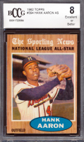 Hank Aaron 1962 Topps #394 All Star (BCCG 8) at PristineAuction.com