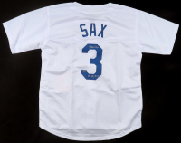 Steve Sax Signed Jersey Inscribed "82 NL ROY" (Schwartz) at PristineAuction.com