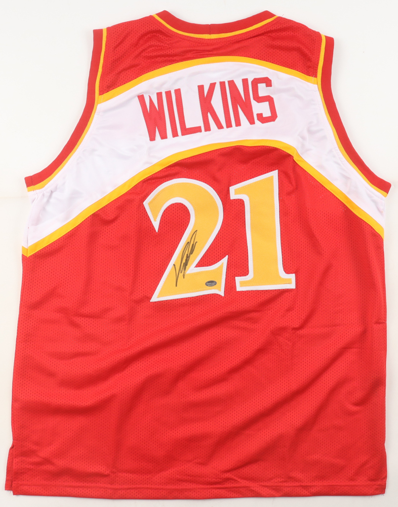 Dominique Wilkins Signed Jersey (Schwartz) at PristineAuction.com Dominique Wilkins Signed Jersey (Schwartz) at PristineAuction.com