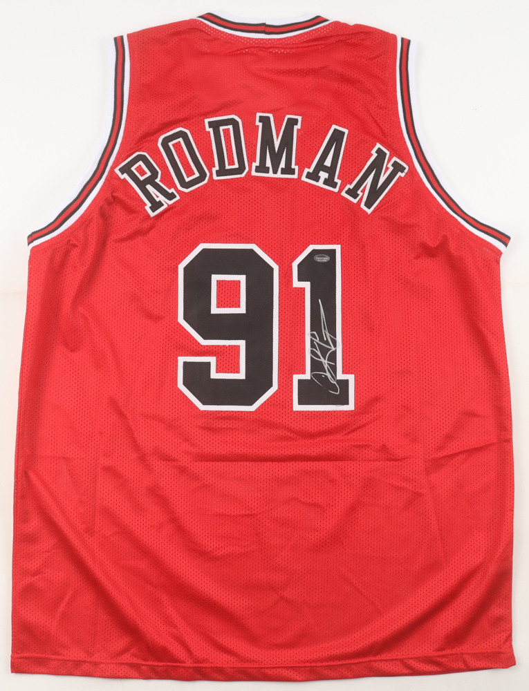 Dennis Rodman Signed Jersey (Schwartz) at PristineAuction.com Dennis Rodman Signed Jersey (Schwartz) at PristineAuction.com