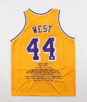 Jerry West Signed Career Highlight Stat Jersey (JSA) at PristineAuction.com
