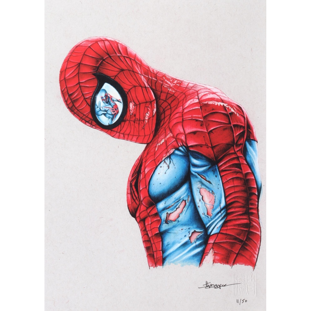 "Spider-Man" Marvel LE 8x12 Art Print by Thang Nguyen #/50 (PA) at PristineAuction.com