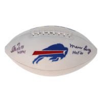 Andre Reed & Marv Levy Signed Bills Logo Football Inscribed "HOF 14" & "HOF '01" (JSA) at PristineAuction.com