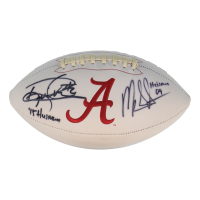 Derrick Henry & Mark Ingram II Signed Alabama Crimson Tide Logo Football Inscribed "'15 Heisman" & "Heisman 09" (Beckett) at PristineAuction.com