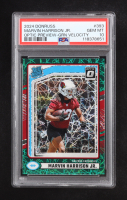 Marvin Harrison Jr. 2024 Donruss Optic Rated Rookies Preview Green Velocity #393 RC (PSA 10) at PristineAuction.com