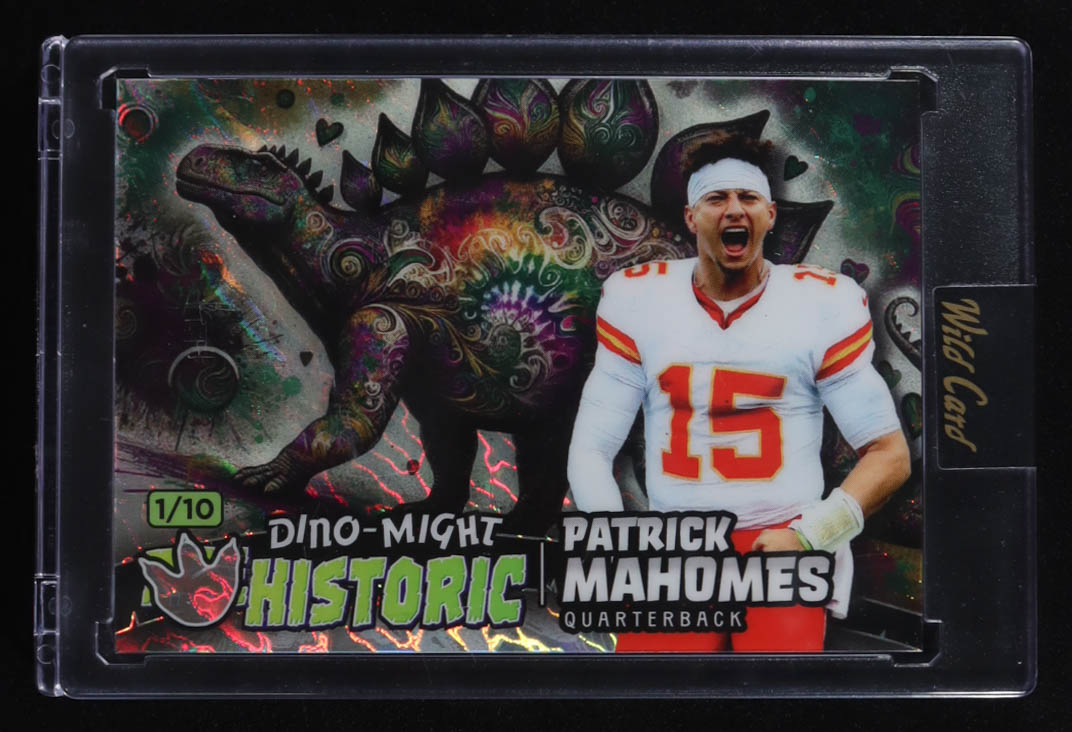 Patrick Mahomes II 2024 Wild Card Alumination Dino-Might Prehistoric Stegosaurus #PHSTG2-PM #1/10 at PristineAuction.com Patrick Mahomes II 2024 Wild Card Alumination Dino-Might Prehistoric Stegosaurus #PHSTG2-PM #1/10 at PristineAuction.com