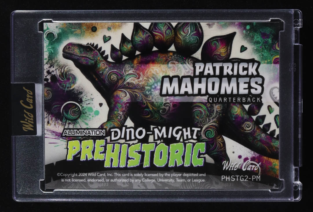 Patrick Mahomes II 2024 Wild Card Alumination Dino-Might Prehistoric Stegosaurus #PHSTG2-PM #1/10 at PristineAuction.com Patrick Mahomes II 2024 Wild Card Alumination Dino-Might Prehistoric Stegosaurus #PHSTG2-PM #1/10 at PristineAuction.com