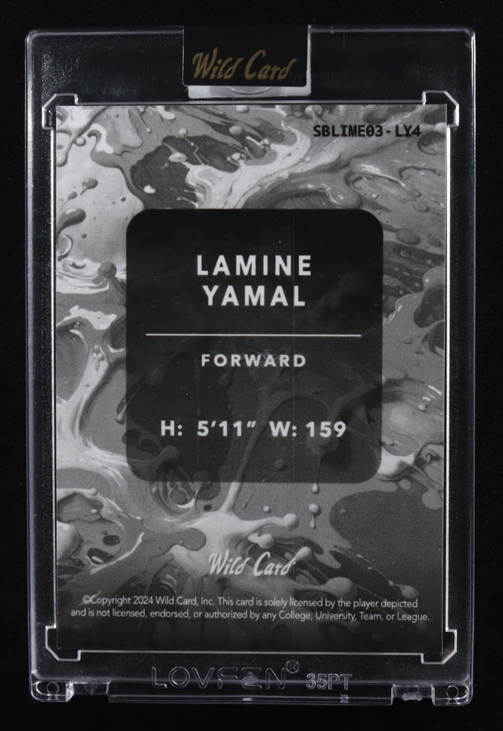 Lamine Yamal 2024 Wild Card Splat Rookie #SBLIME03-LX4 RC #2/3 at PristineAuction.com Lamine Yamal 2024 Wild Card Splat Rookie #SBLIME03-LX4 RC #2/3 at PristineAuction.com